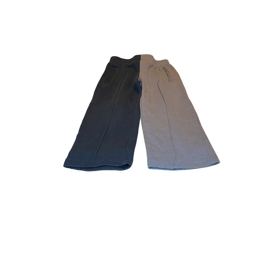 Athletic Works Kids Size 4-5 Colorblock Sweatpants Joggers Pants Navy Blue Grey